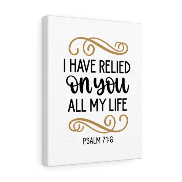 Scripture Canvas Relied On You Psalm 71:6 Christian Bible Verse Meaningful Framed Prints, Canvas Paintings - Image 3