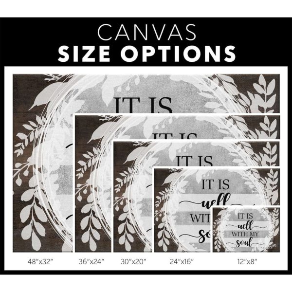 It Is Well With My Soul Canvas Gallery Painting Wrapped Canvas Christian Hymn Lyrics Canvas - Image 4