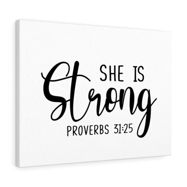 Scripture Canvas She Is Strong Proverbs 31:25 Christian Bible Verse Meaningful Framed Prints, Canvas Paintings - Image 4