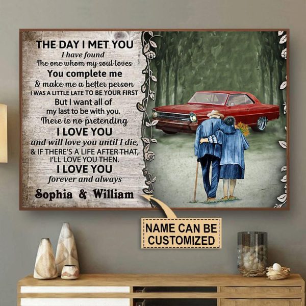 Personalized Canvas Painting Frames Classic Car The Day I Met Framed Prints, Canvas Paintings