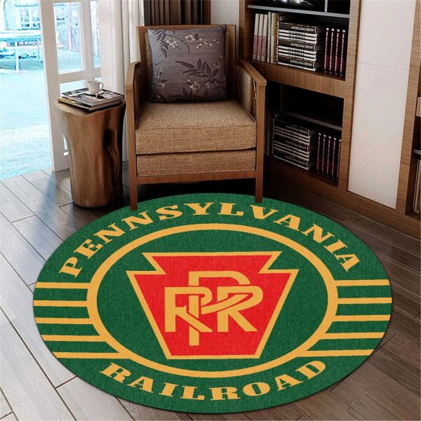 Pennsylvania Railroad Round Mat Round Floor Mat Room Rugs Carpet Outdoor Rug Washable Rugs