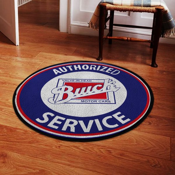 Buick Round Floor Mat Room Rugs Carpet Authorized Service Round Mat Round Floor Mat Room Rugs Carpet Outdoor Rug Washable Rugs