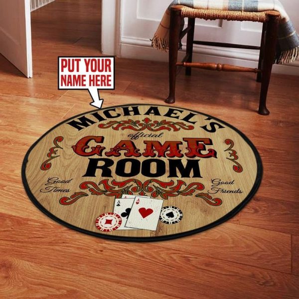 Personalized Poker Room Round Mat Round Floor Mat Room Rugs Carpet Outdoor Rug Washable Rugs - Image 2