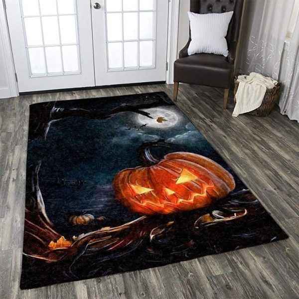 Halloween Pumpkin Funny Area Rug Carpet Carpet