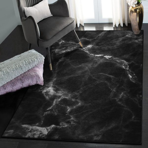 Marble Non Shedding Marble Texture Rug Rectangle Rugs Washable Area Rug Non-Slip Carpet For Living Room Bedroom - Image 2