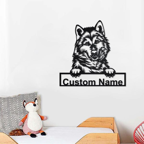 Personalized Alaskan Malamute Metal Sign,alaskan Malamute Metal Wall A - Image 2