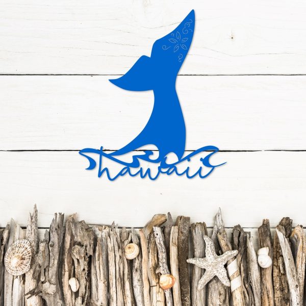 Hawaii Whale Tail Beach Wall Decor Hawaii Sign Hawaiian Art Maui Whale