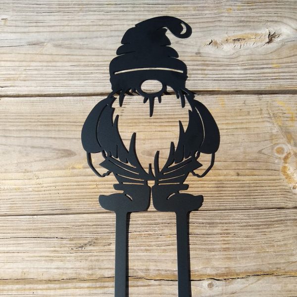 Gnome Metal Garden Sign Medium Cut Metal Sign Wall Metal Art Decoratio