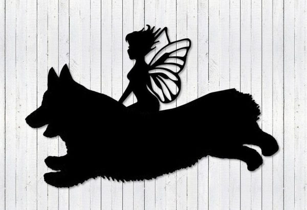 Corgi Fairy The Legend Metal Sign Cut Metal Sign Wall Decor Decoration