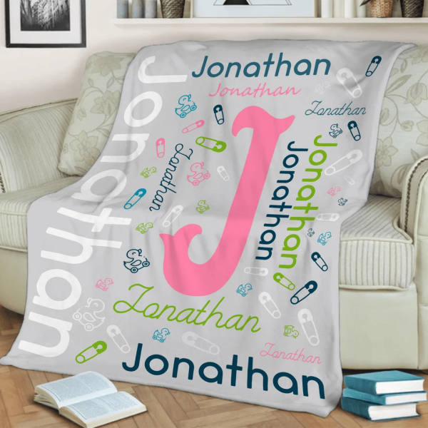 Name Blanket, Blanket Gift, Personalized Blanket for Kids, Nursery Bla