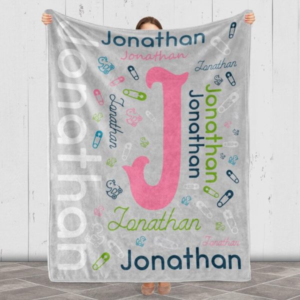 Name Blanket, Blanket Gift, Personalized Blanket for Kids, Nursery Bla - Image 4