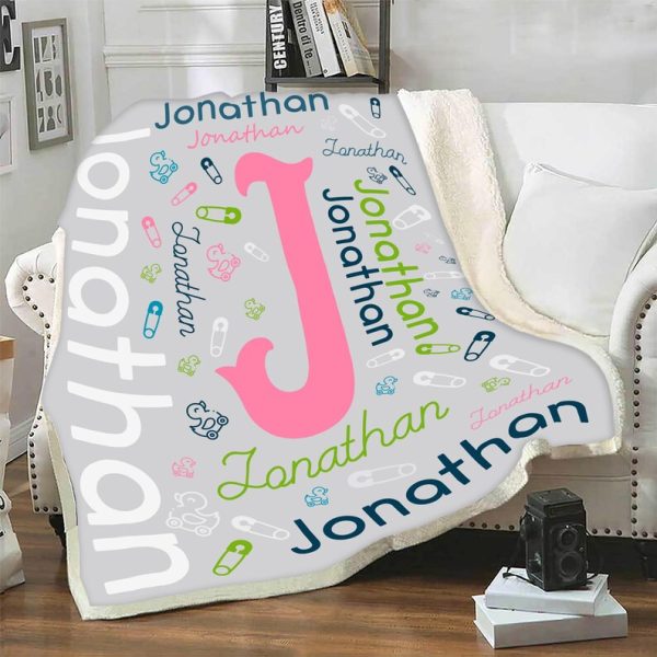 Name Blanket, Blanket Gift, Personalized Blanket for Kids, Nursery Bla - Image 5