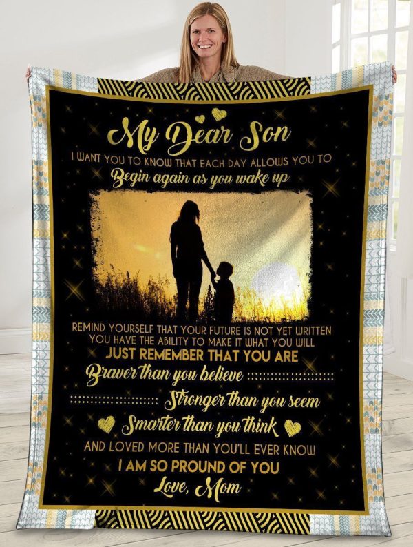 My Dear Son I Want You To Know I Love You Fleece Blanket