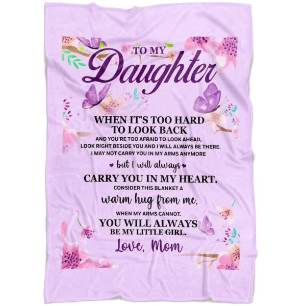 To My Daughter Carry You In My Heart Soft Fleece Blanket