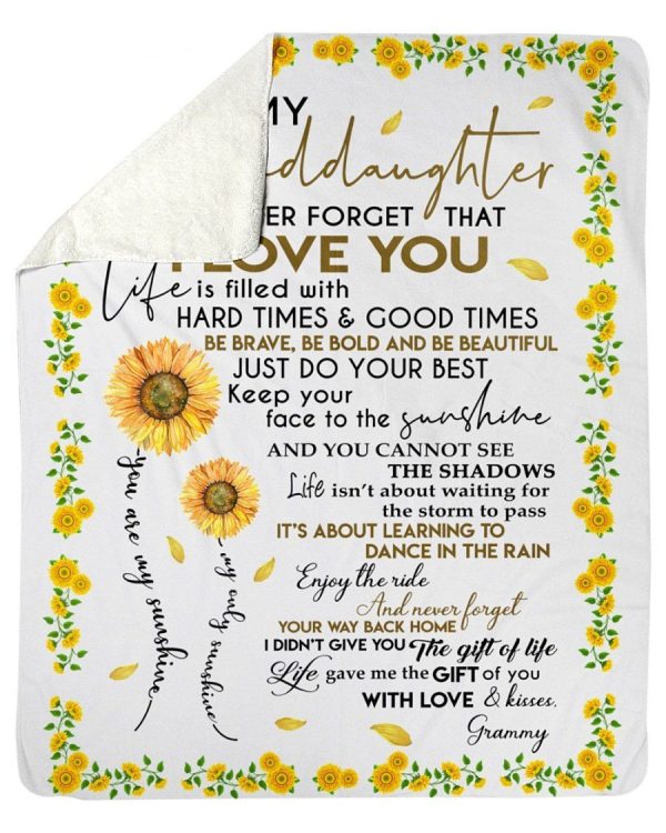 Never Forget That I Love You Quote Gift For Granddaughter From Grammy - Image 2