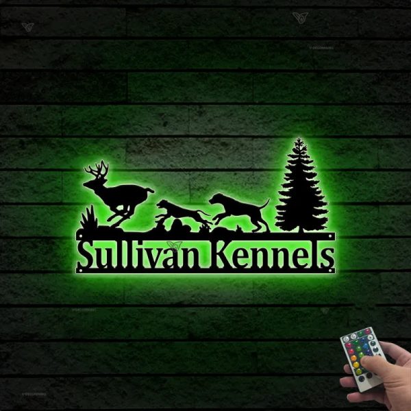 Custom Wildlife Hunting Metal Sign Led Lights, Personalized Hunter Met - Image 2