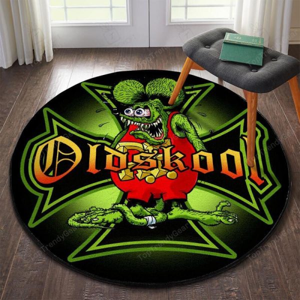 Old Skool School Iron Cross Round Mat Round Floor Mat Room Rugs Carpet Outdoor Rug Washable Rugs - Image 3