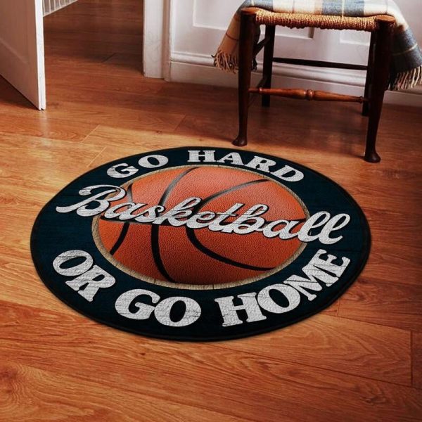 Go Hard Or Go Home Round Mat Round Floor Mat Room Rugs Carpet Outdoor Rug Washable Rugs