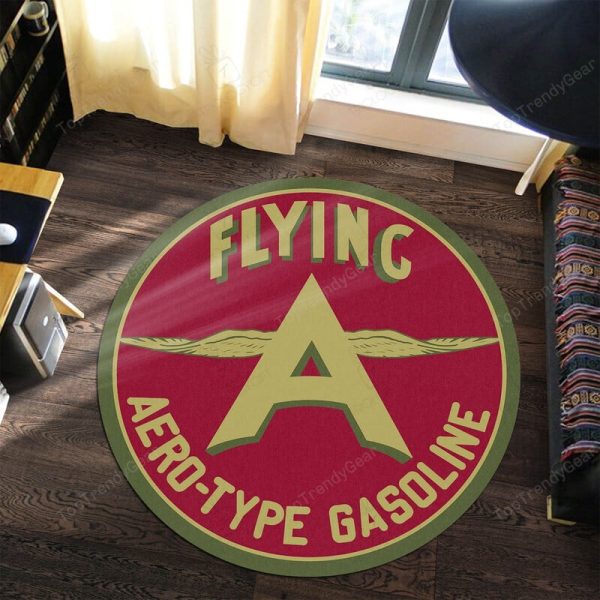 Hot Rod Gasoline Vintage Round Mat Round Floor Mat Room Rugs Carpet Outdoor Rug Washable Rugs - Image 3