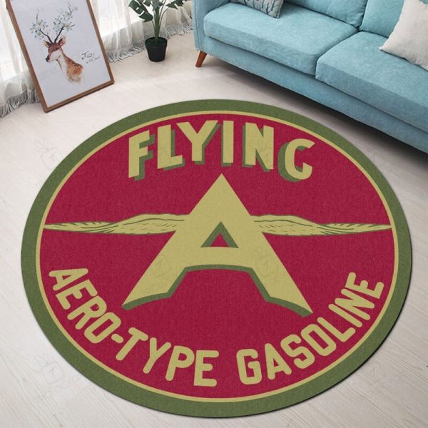 Hot Rod Gasoline Vintage Round Mat Round Floor Mat Room Rugs Carpet Outdoor Rug Washable Rugs