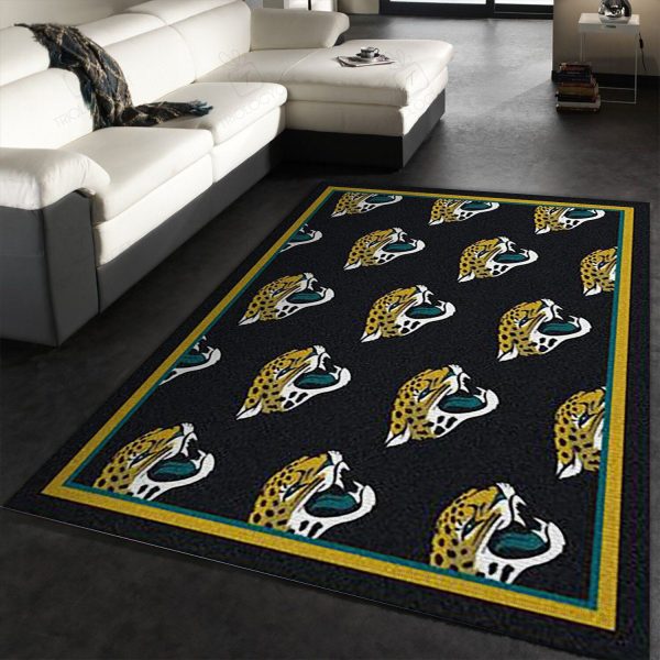 Jacksonville Jaguars Repeat Nfl Team Rectangle Rug Decor Area Rugs For Living Room Bedroom Kitchen Rugs Home Carpet Flooring Rs016770 Print