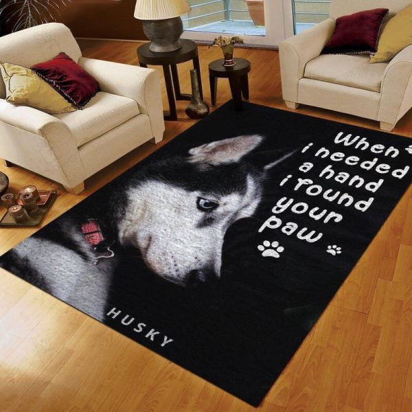 Husky Carrying You Rectangle Rug Decor Area Rugs For Living Room Bedroom Kitchen Rugs Home Carpet Flooring Rs016419 Print